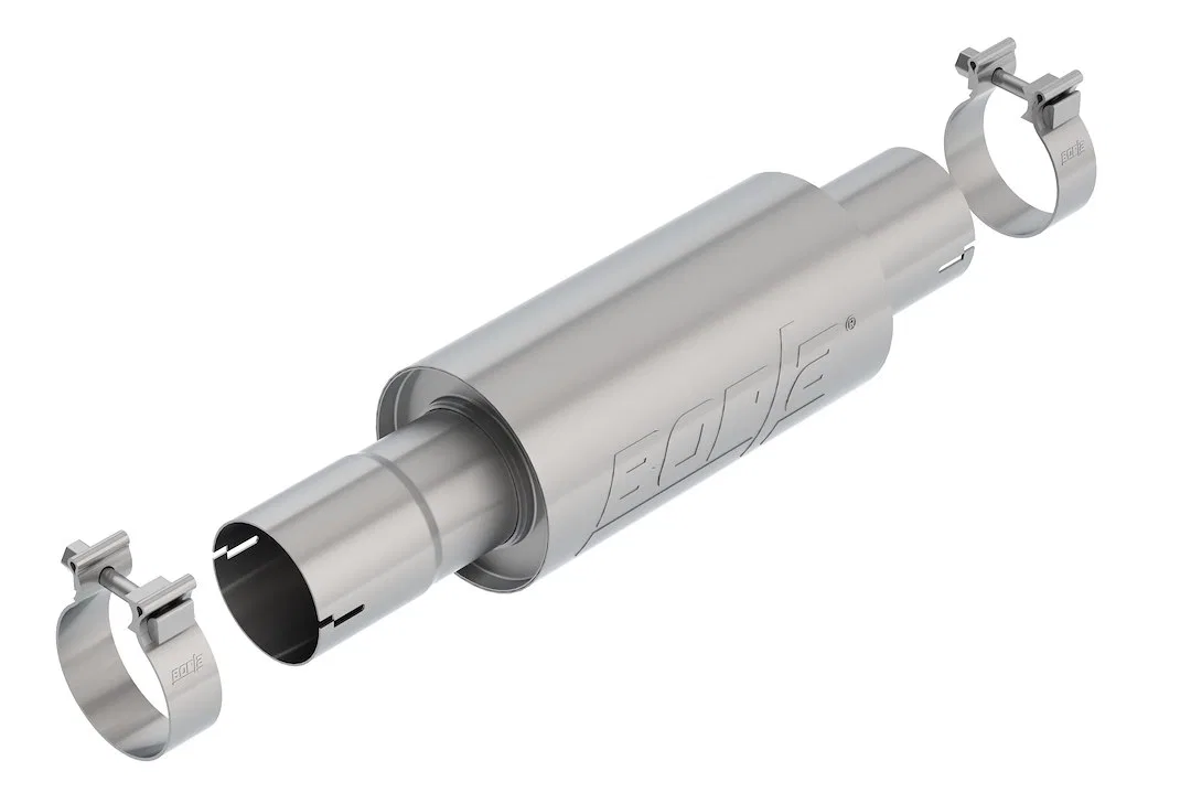 60667 – BORLA Exhaust Resonator, T-304 Stainless Steel Single 3 Inch Inlet Single 3 Inch Outlet Resonator Can Be Used...